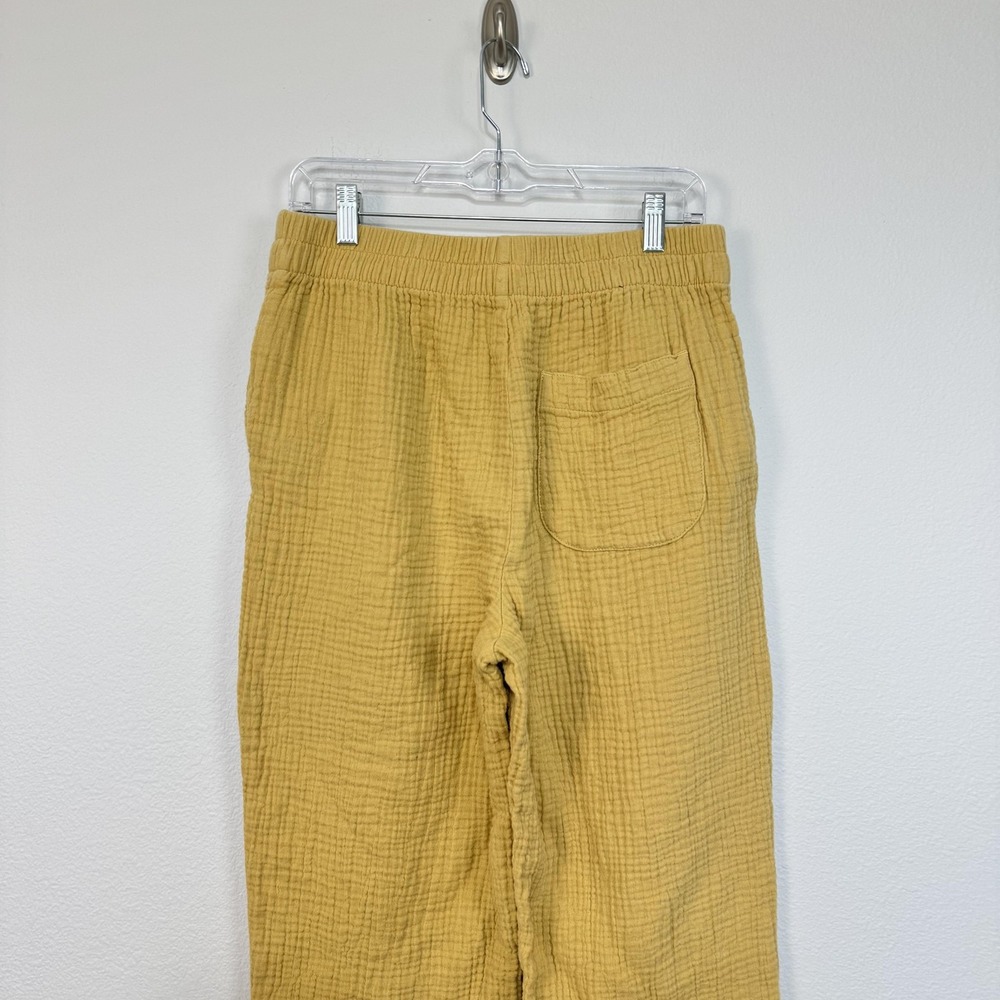 Madewell Pants Women's Medium Yellow Cotton Gauze Pull On Relaxed Cropped SU21 - Picture 6 of 15